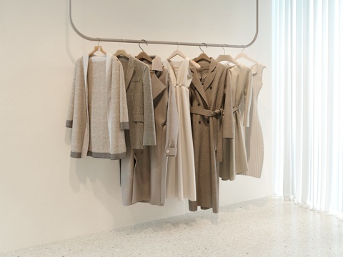 现代衣服su模型