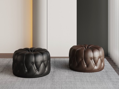 现代意式沙发凳 换鞋凳su模型