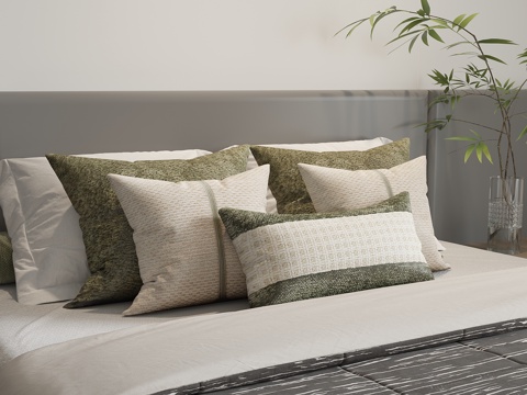  现代抱枕枕头su模型 