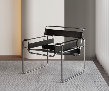 现代意式休闲椅su模型