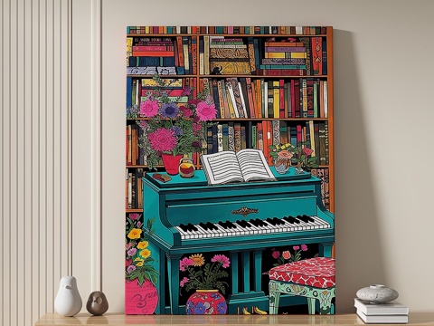  现代，抽象，儿童，挂画3d模型 