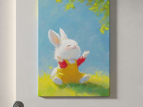  现代，风景，油画，治愈系，简约，新中式，儿童，挂画3d模型 