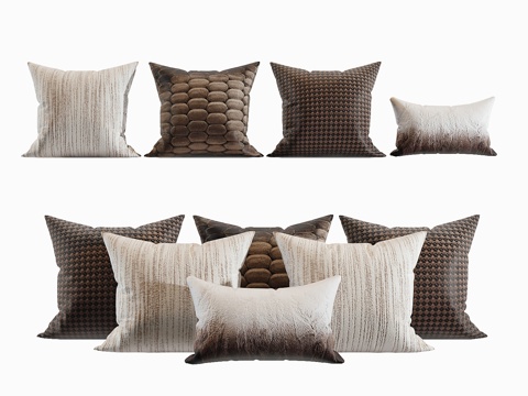  现代抱枕枕头su模型 