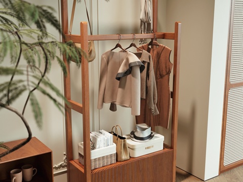 现代挂衣架su模型