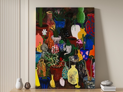  现代，抽象，儿童，挂画3d模型 