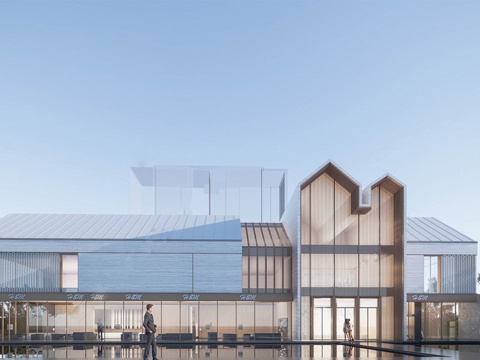 现代售楼处建筑 售楼部建筑 商业建筑su模型