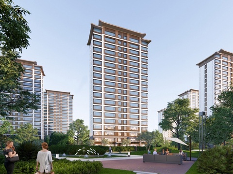 现代高层住宅  小区住宅建筑 高端住宅su模型