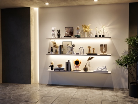 现代饰品摆件su模型