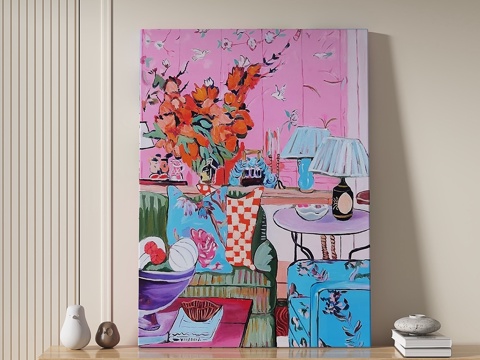  现代，抽象，儿童，挂画3d模型 