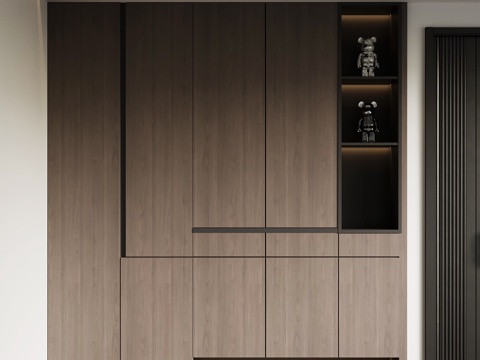  现代意式鞋柜 玄关柜su模型 