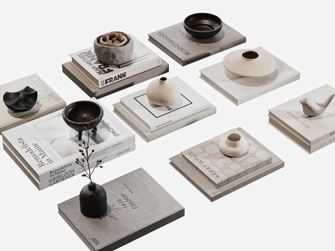 现代书籍3d模型