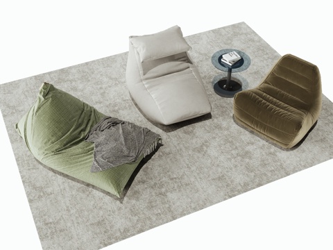  现代懒人沙发su模型 