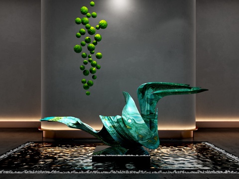  现代抽象艺术装置 3d模型3d模型 