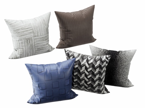  现代抱枕枕头su模型 