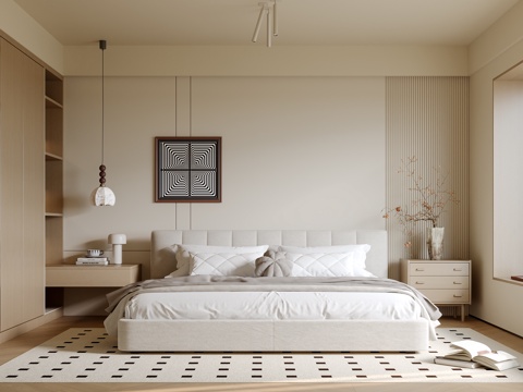 侘寂风卧室su模型