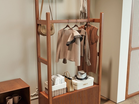  现代衣架衣服3d模型 