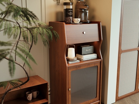 现代餐边柜su模型