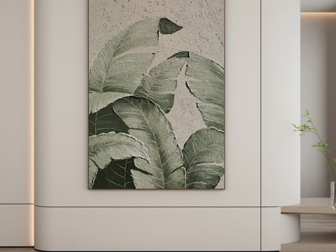  现代简约抽象挂画3d模型 