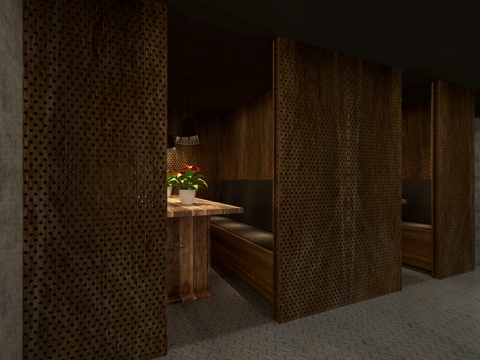 工业风门头 包厢3d模型