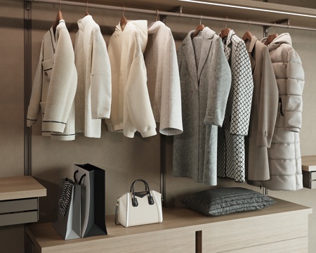 现代衣服su模型