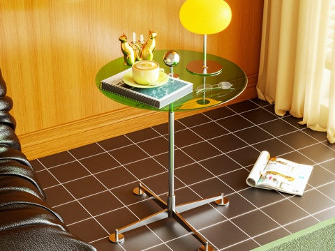  边几 圆几 角几 金属置物架 摆件3d模型 