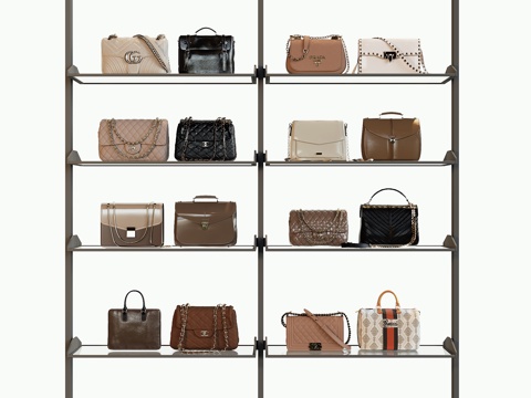 现代皮包手提包su模型