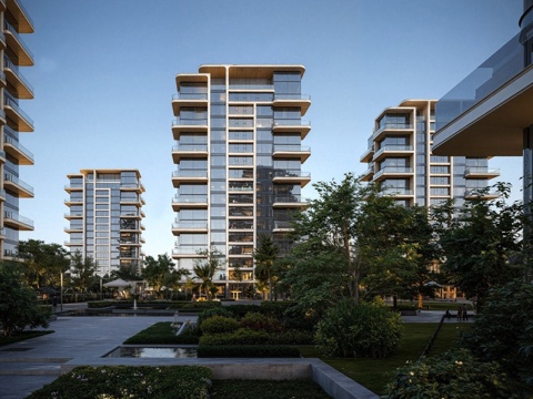 现代高层住宅  小区住宅建筑 第四代高端住宅su模型