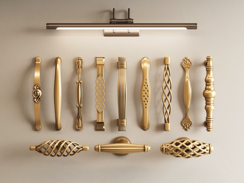  现代拉手门把手su模型 