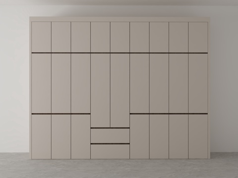  现代衣柜3d模型 