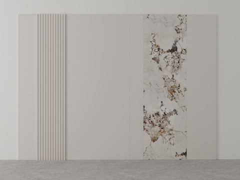  沙发背景墙3d模型 