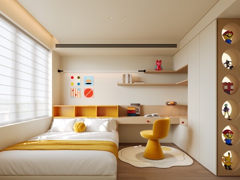  榻榻米卧室3d模型 