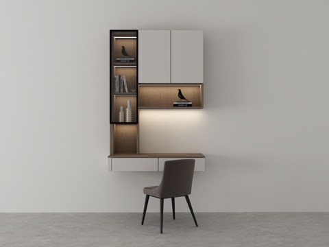  现代书桌3d模型 