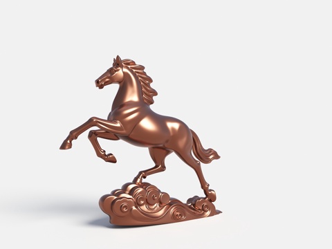 现代雕塑 景观雕塑 马雕塑 动物雕塑摆件 马踏祥云雕塑 主题su模型