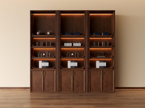 新中式装饰柜3d模型