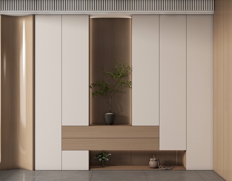 现代玄关柜 储物柜 背景柜 边柜su模型