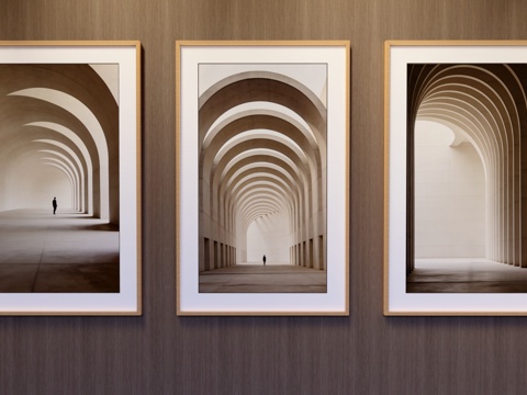 竖挂装饰画su模型