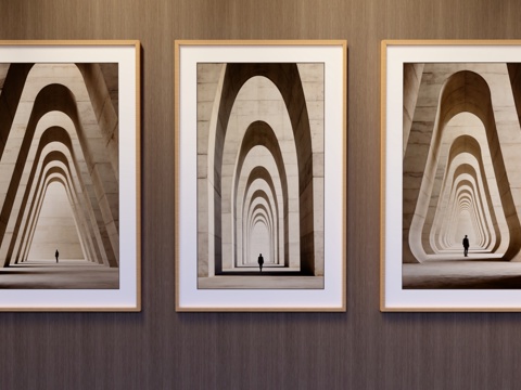 竖挂装饰画su模型