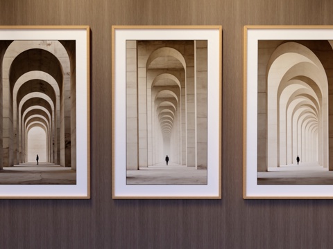 竖挂装饰画su模型