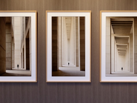 竖挂装饰画su模型