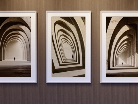 竖挂装饰画su模型