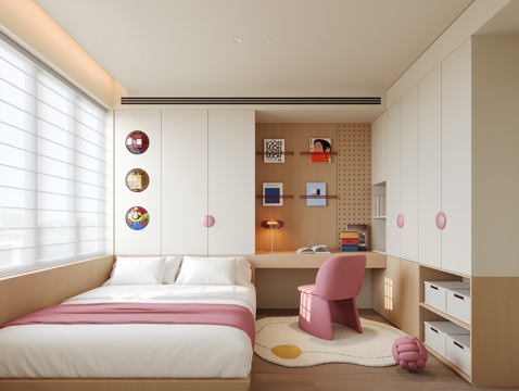  榻榻米卧室su模型 