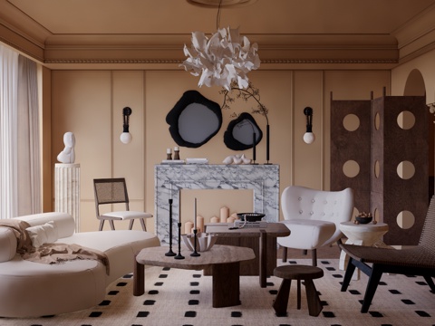 客厅 卫生间 卧室 阳台su模型