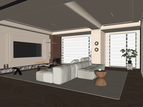 餐厅 门窗 家装 卫生间su模型