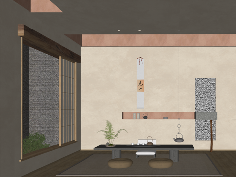 客厅 餐厅 卫生间 卧室su模型