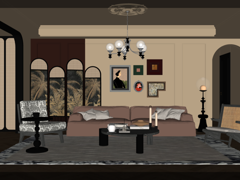 门窗 卫生间 家装 客厅 餐厅 阳台 衣帽间su模型