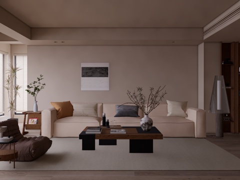 卧室 客厅 衣帽间 阳台su模型