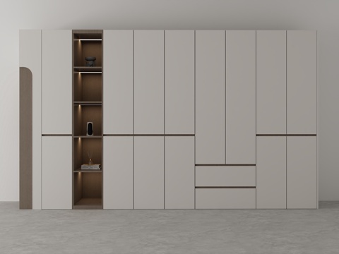  现代衣柜3d模型 