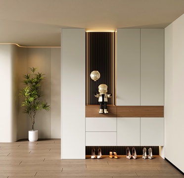 现代入户玄关鞋柜 隔断柜 玄关柜3d模型