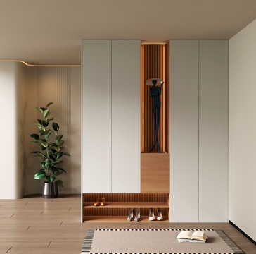 现代入户鞋柜 玄关隔断柜su模型