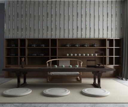  中式茶室3D模型3d模型 